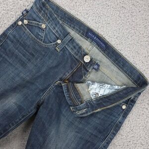 Rock &‎ Republic Womens Jeans Size 8 Embellished Pockets Dark Wash Denim